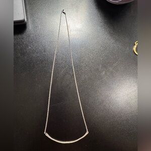 Retired James Avery Silver hammered bar Necklace